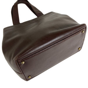 Chanel Tote Leather Turnlock Brown Bag Handbag Cocomark